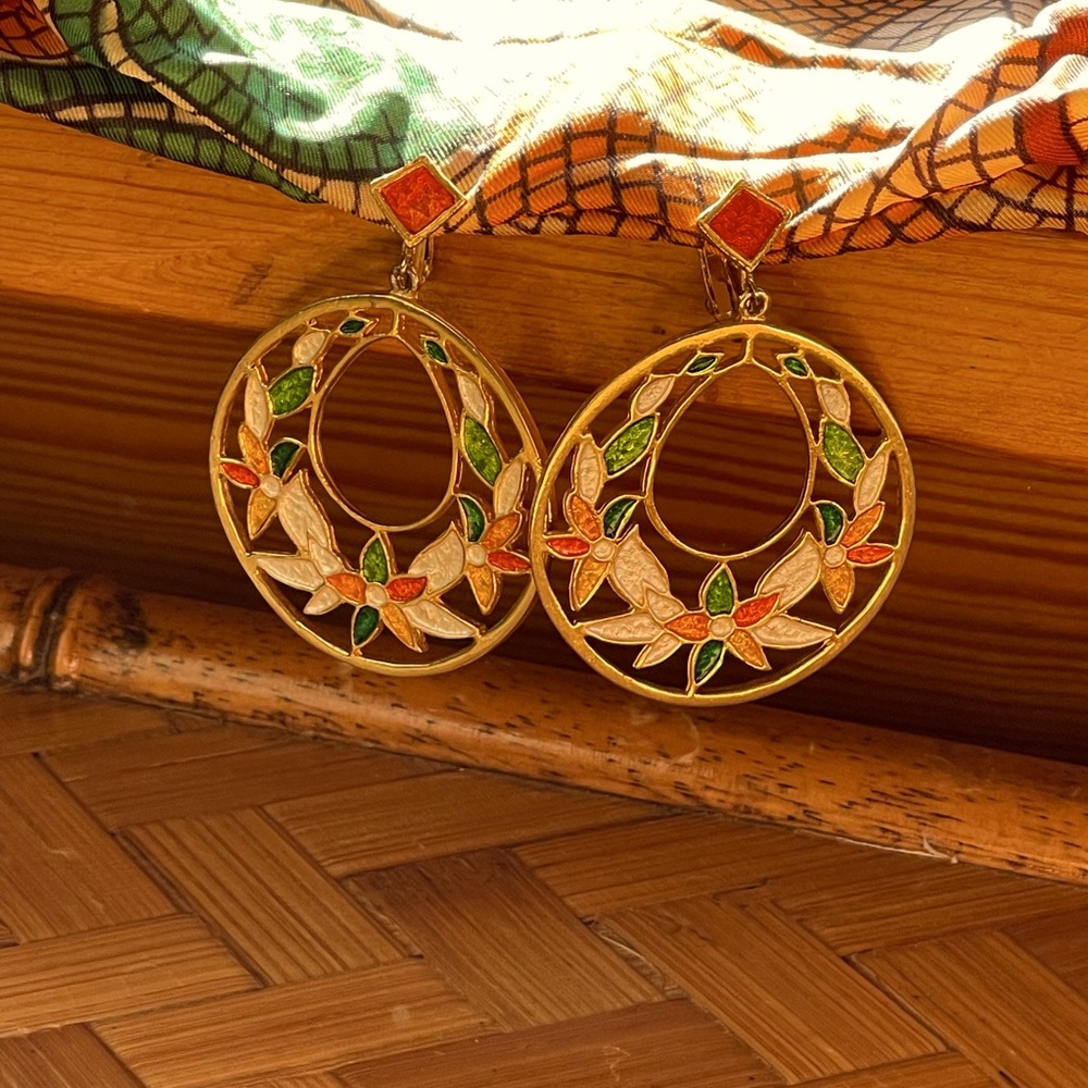 Vintage Park Lane clip earrings, 1960s MCM